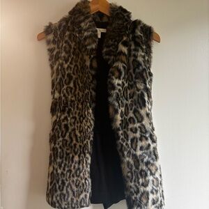 Weston Wear Animal Print Faux Fur Vest